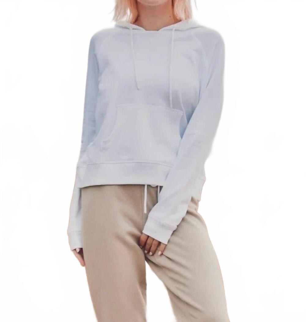 NEW LEALLO gibson long sleeve hoodie in white